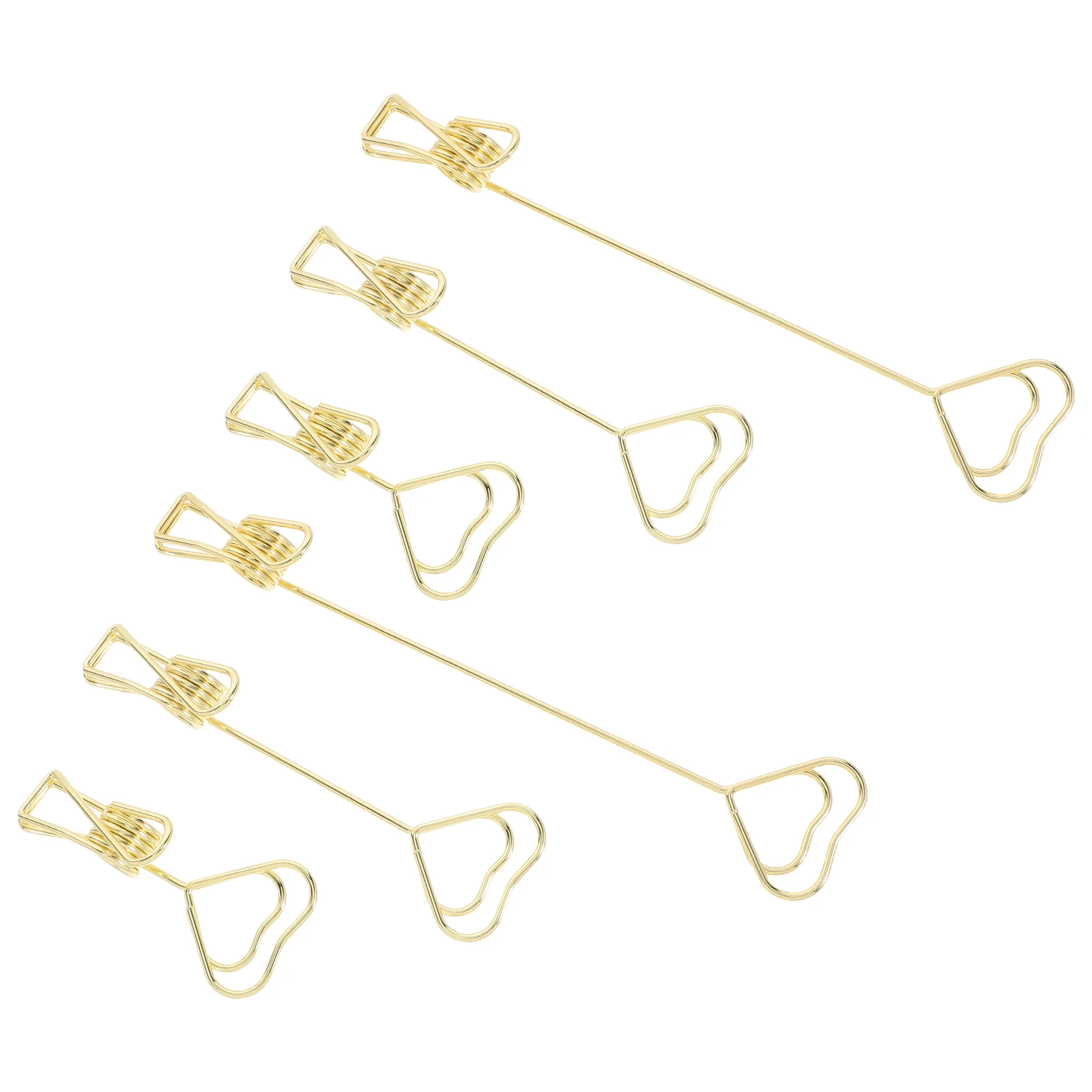6 Pcs Memorandum Holder Desk Accessories Card Clip Badge Heart-shaped Placement for Golden Notes Desktop Paper Office
6 Pcs Memorandum Holder Desk Accessories Card Clip Badge Heart-shaped Placement for Golden Notes Desktop Paper Office