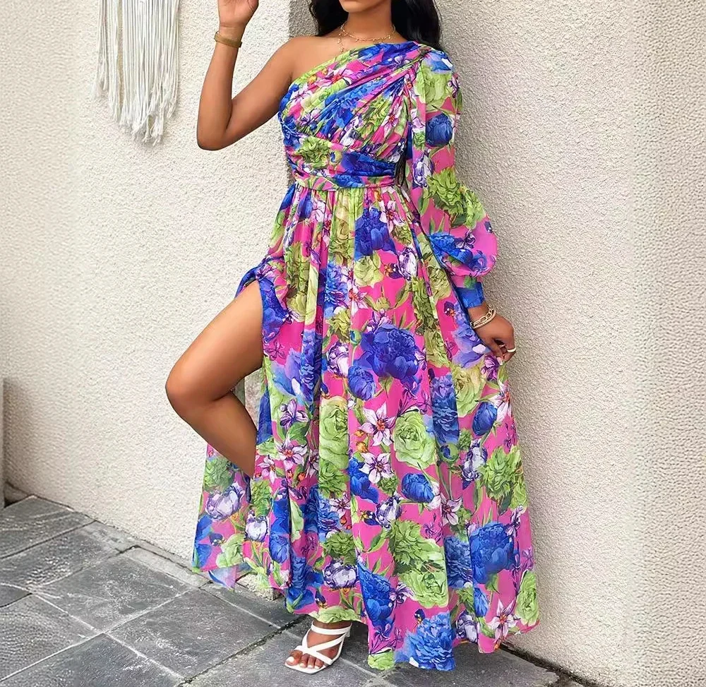 Dress for Women New Fashion Lantern Sleeve Printed Elegant Off Shoulder Long Dresses for Female Streetwear 2024 Summer Autumn
Dress for Women New Fashion Lantern Sleeve Printed Elegant Off Shoulder Long Dresses for Female Streetwear 2024 Summer Autumn