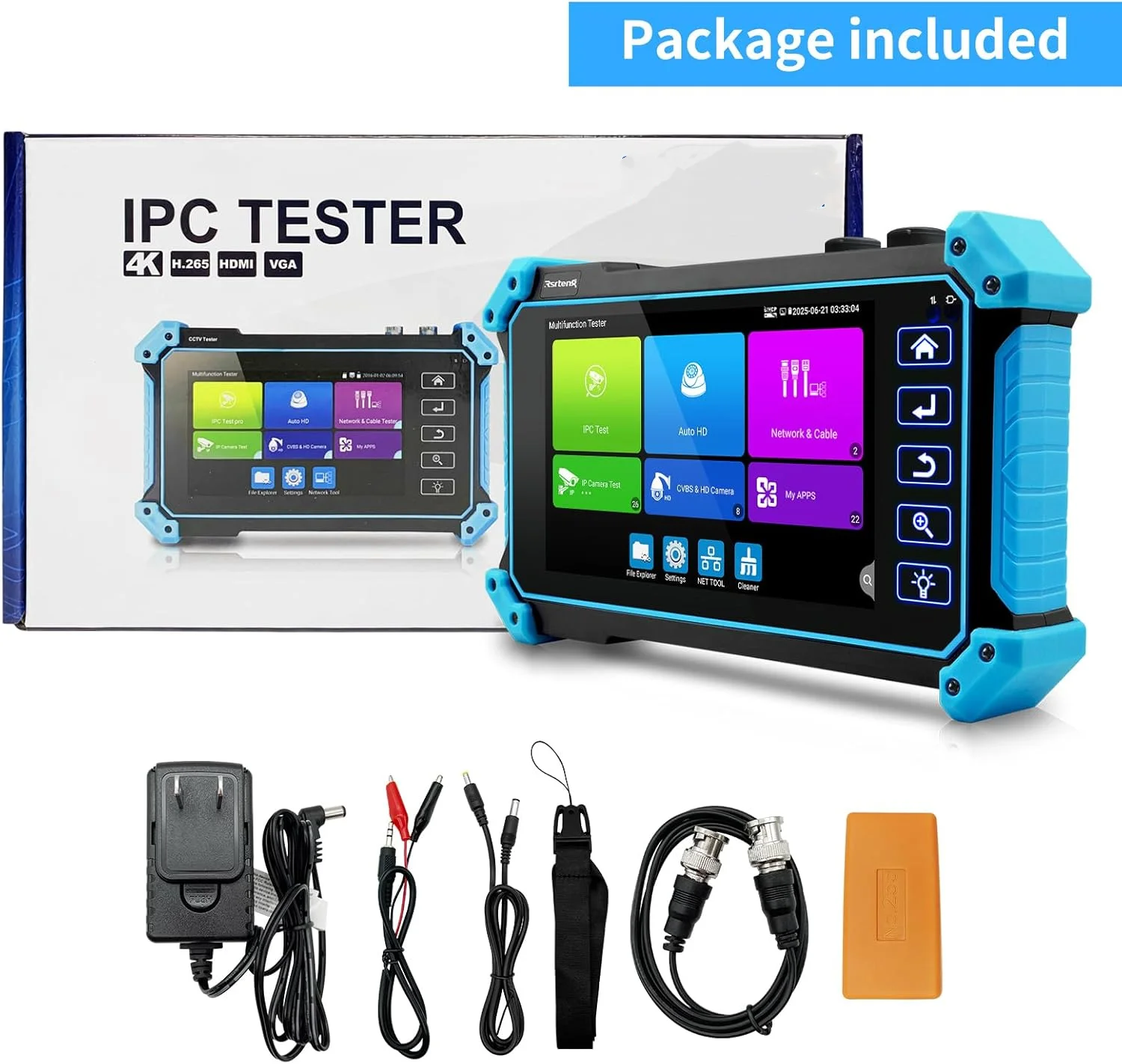 5.4" CCTV IPC Tester AHD CVI TV SDI Camera Testing 4K IP Camera Tester IPC-5200 Plus PTZ VGA HDMI Input Cable Tracer CCTV Tester
5.4" CCTV IPC Tester AHD CVI TV SDI Camera Testing 4K IP Camera Tester IPC-5200 Plus PTZ VGA HDMI Input Cable Tracer CCTV Tester
