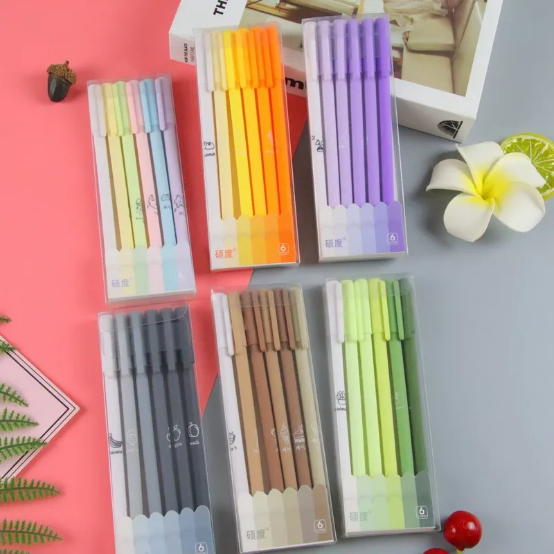 6Pcs/Set New Cute Morandi Gel Pen Creative Stationery Student Pens 0.5mm Black ink Office Signature Pen School Office Supplies
6Pcs/Set New Cute Morandi Gel Pen Creative Stationery Student Pens 0.5mm Black ink Office Signature Pen School Office Supplies