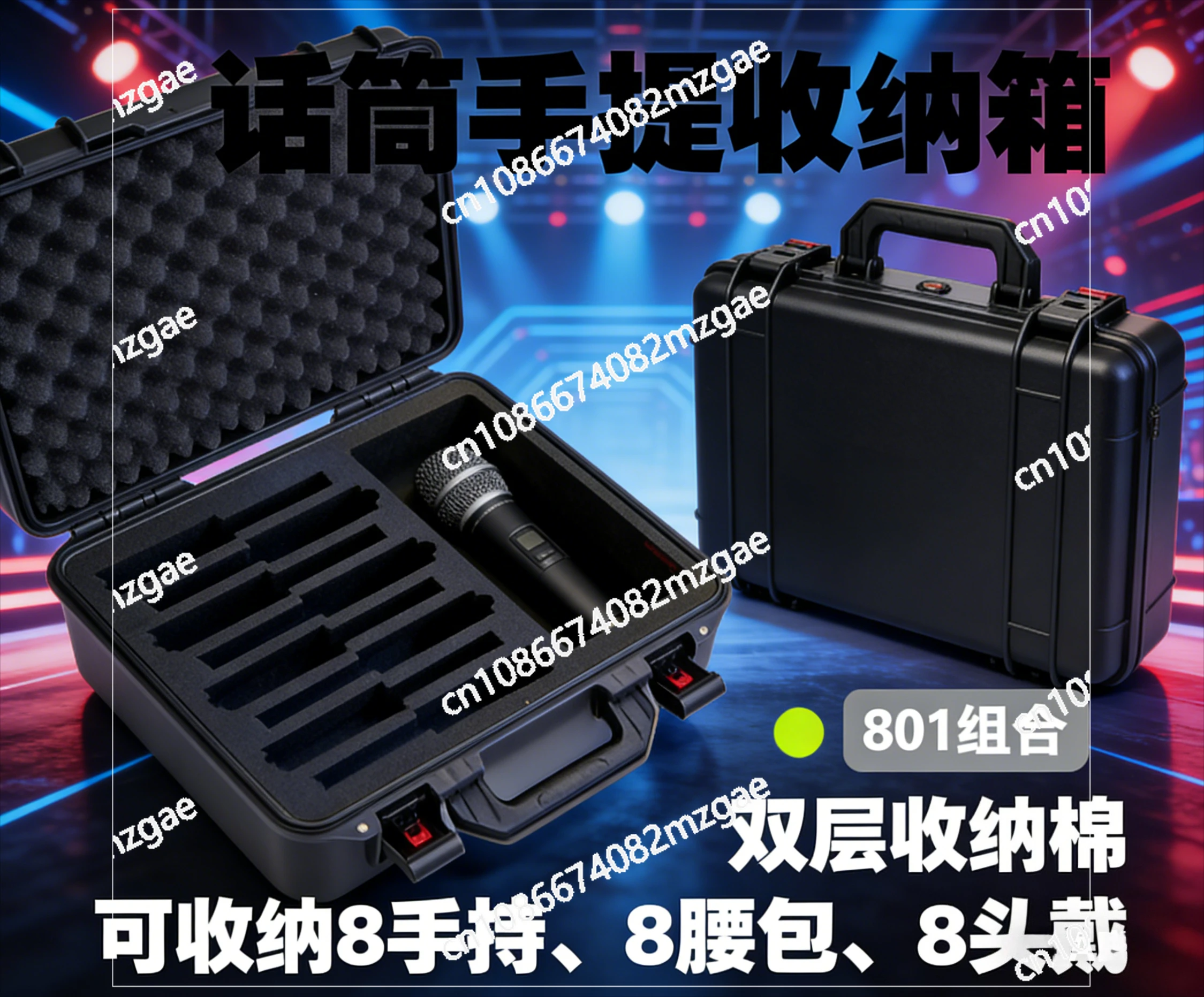 Performance Equipment Storage Case 801, Holds 8 Microphones & 8 Waist Packs, Plastic Box for Headset Monitor System
Performance Equipment Storage Case 801, Holds 8 Microphones & 8 Waist Packs, Plastic Box for Headset Monitor System