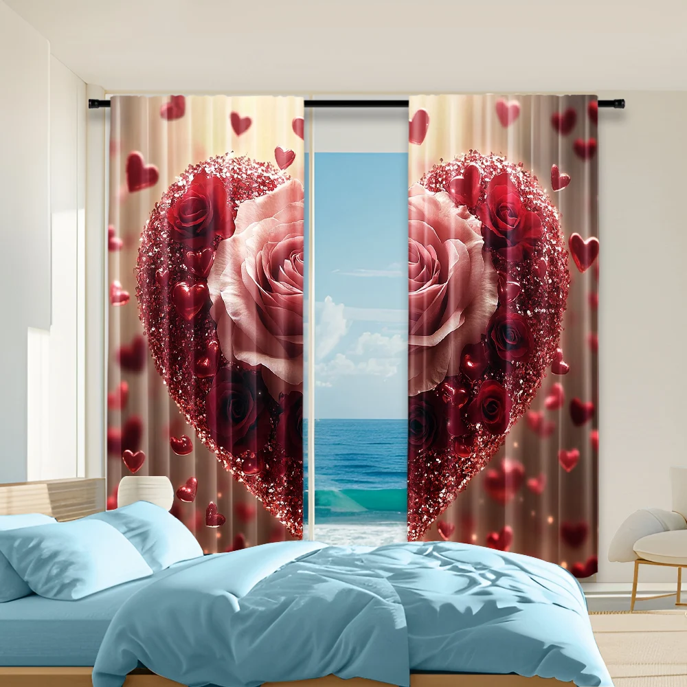 2 pcs, versatile polyester transparent curtains for home decoration Heart-Shaped Rose for use in bedrooms and living rooms
2 pcs, versatile polyester transparent curtains for home decoration Heart-Shaped Rose for use in bedrooms and living rooms
