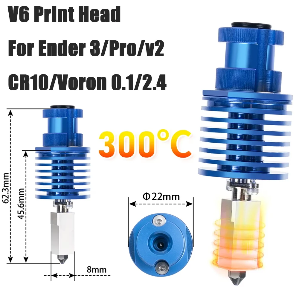 High Speed Print Head Upgrade V6 Hotend Kit For Ender 3/Ender 3 PRO/VORON 2.4 Hi-End Extruder J-head Prusa Ender 3 V2/CR10
High Speed Print Head Upgrade V6 Hotend Kit For Ender 3/Ender 3 PRO/VORON 2.4 Hi-End Extruder J-head Prusa Ender 3 V2/CR10