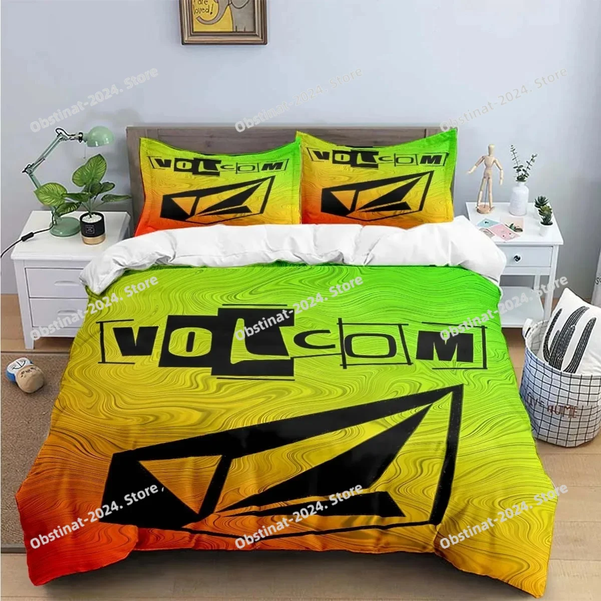 3D Print Fashion V-VOLCOM Duvet Cover Pillowcase Bedding Set Adult Boy Girl teen Single Double Large king Queen Size Gift
3D Print Fashion V-VOLCOM Duvet Cover Pillowcase Bedding Set Adult Boy Girl teen Single Double Large king Queen Size Gift