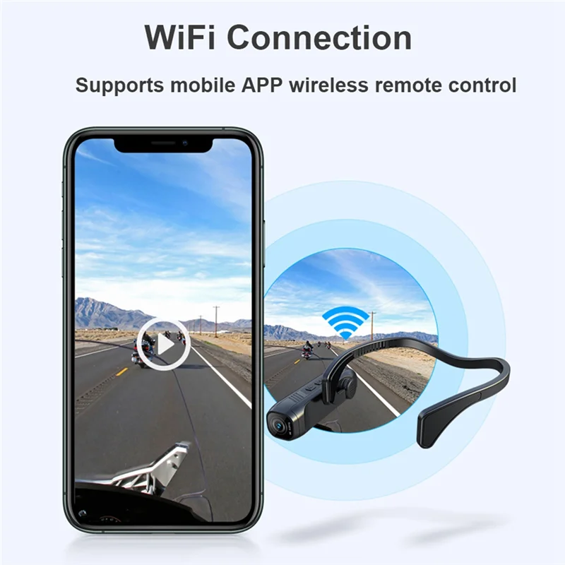 A06RP Wearable 4K 30FPS Head Mounted Camera WiFi Video Camera Camcorder Webcam Wide Angle Lens Battery APP Control
A06RP Wearable 4K 30FPS Head Mounted Camera WiFi Video Camera Camcorder Webcam Wide Angle Lens Battery APP Control