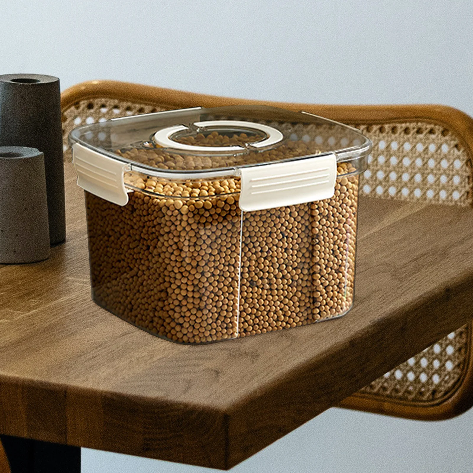 Rice Container Large Capacity Food Grade PET Storage Airtight Kitchen Cereal Containers Dispenser Pasta Bucket Rice Storage
Rice Container Large Capacity Food Grade PET Storage Airtight Kitchen Cereal Containers Dispenser Pasta Bucket Rice Storage