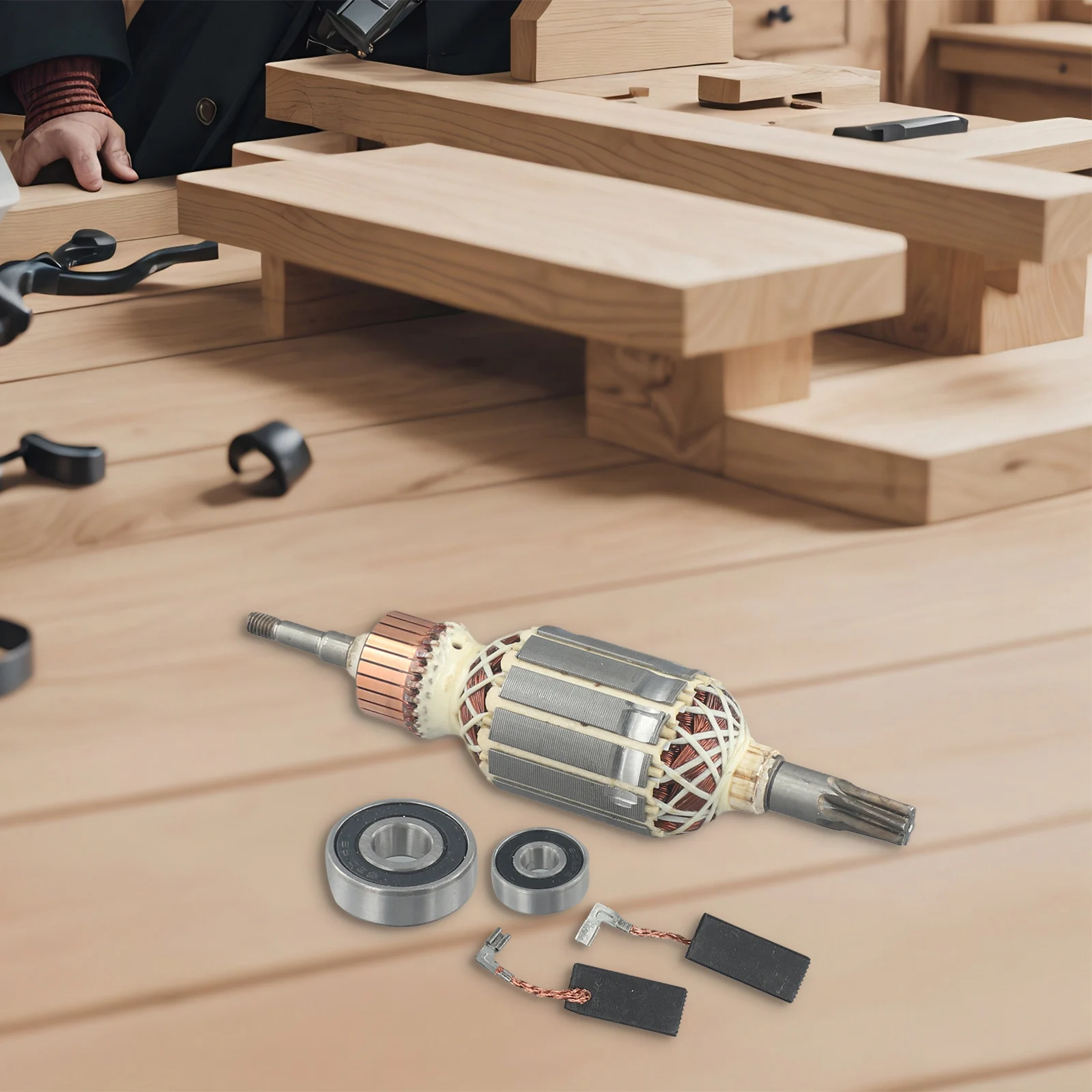 513633-7 Armature Rotor With Bearings And Brushes For HR4010C HR4001C HR4011C Rotor With Bearing Carbon Brush Power Tools
513633-7 Armature Rotor With Bearings And Brushes For HR4010C HR4001C HR4011C Rotor With Bearing Carbon Brush Power Tools