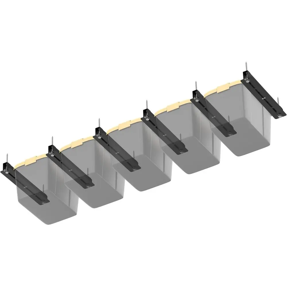 Adjustable Ceiling Storage Rack for Garage, Heavy-Duty Tote Bin Rails (Pack of 6, Bins Not Included)
Adjustable Ceiling Storage Rack for Garage, Heavy-Duty Tote Bin Rails (Pack of 6, Bins Not Included)
