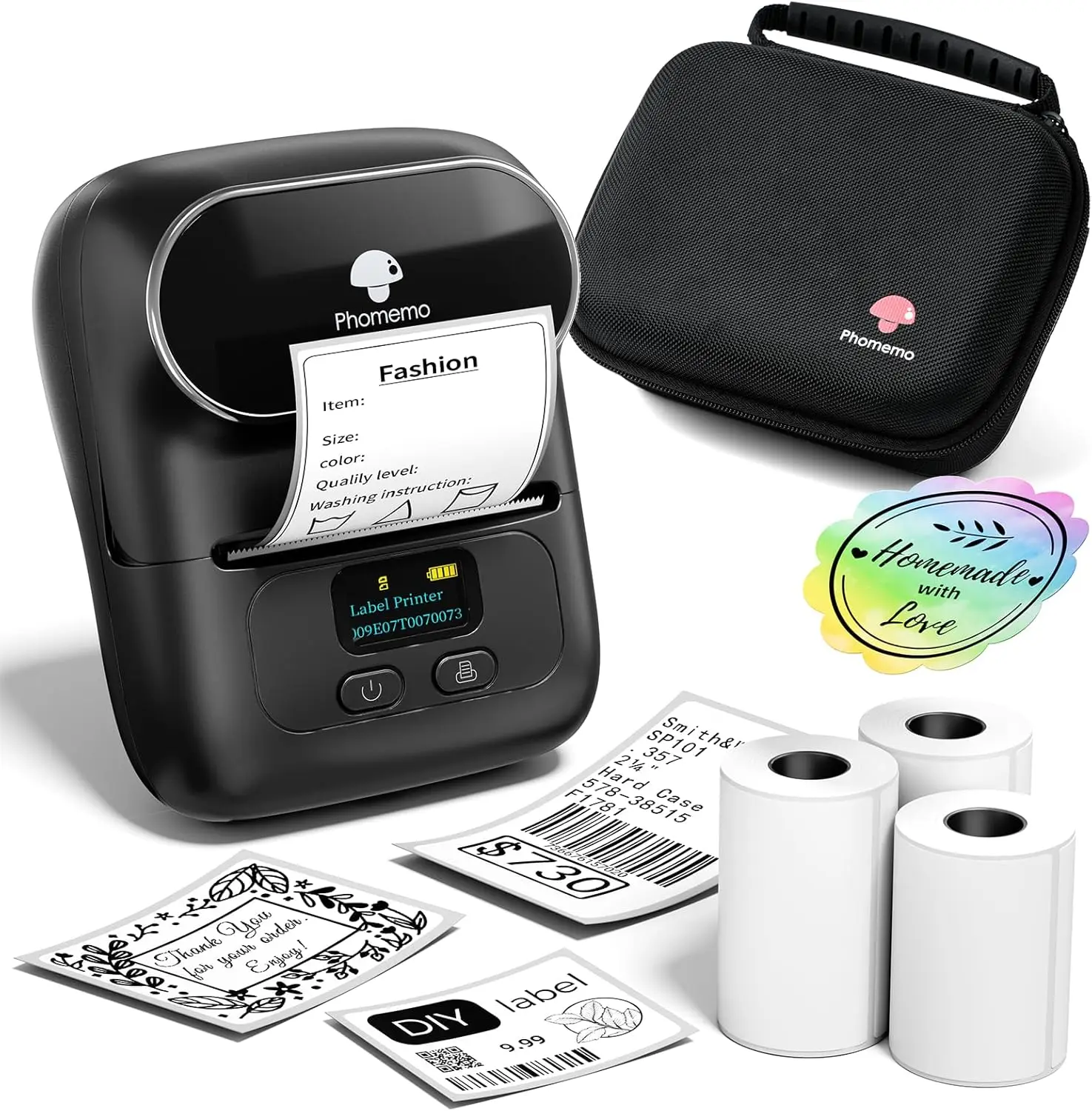 Label Maker with 3 Rolls & Bag, Barcode Printer for Business, Office, Home, Compatible with Phones & PC
Label Maker with 3 Rolls & Bag, Barcode Printer for Business, Office, Home, Compatible with Phones & PC
