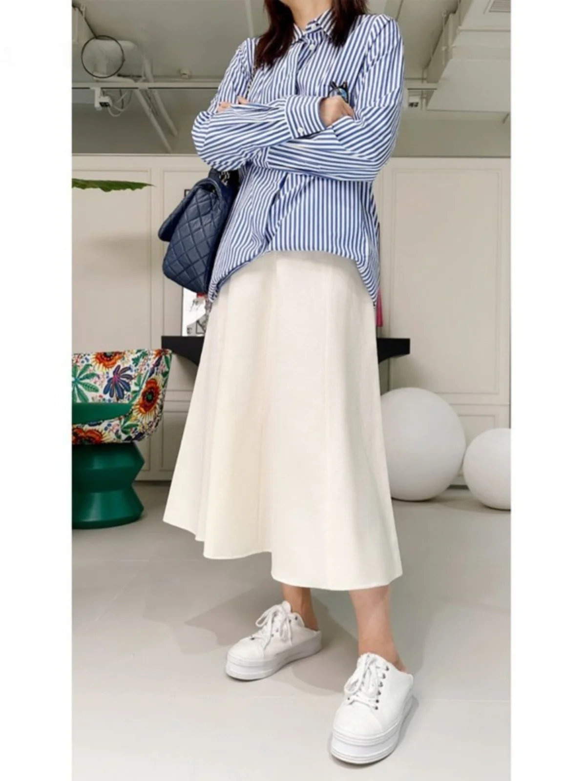 Backatone Deconstructed Aesthetic Slimming Stripe Texture Half Skirt High Waist Cotton Viscose Blend Casual Wear Daily Use
Backatone Deconstructed Aesthetic Slimming Stripe Texture Half Skirt High Waist Cotton Viscose Blend Casual Wear Daily Use