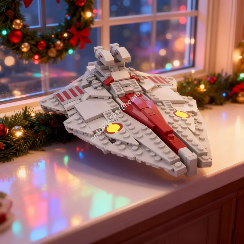 409pcs MOC Venator Attack Cruiser Alternate Build Star Battle Model Building Blocks Toys Construction Christmas Gifts Brick Kids
409pcs MOC Venator Attack Cruiser Alternate Build Star Battle Model Building Blocks Toys Construction Christmas Gifts Brick Kids