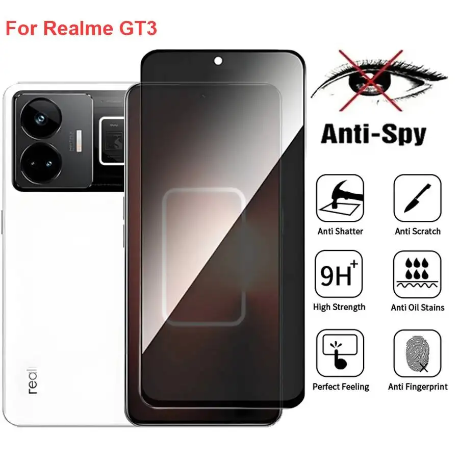 Oppo Realme GT3 Anti Spy Privacy Tempered Glass Protector Compatible For Realmegt3 Full Cover Screen Phone Film
Oppo Realme GT3 Anti Spy Privacy Tempered Glass Protector Compatible For Realmegt3 Full Cover Screen Phone Film