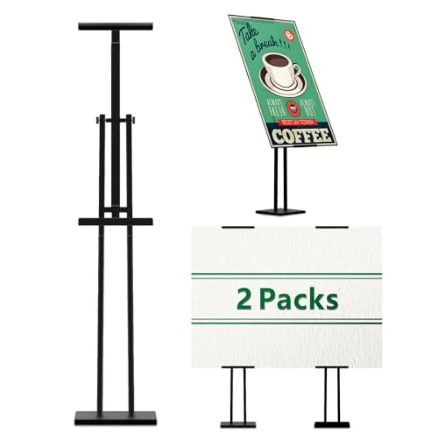 Heavy Duty Sign Stand Floor Poster Board Stand Adjustable Metal Sign Holder Height Up to 60 Inch and 180° Rotation Display Stan
Heavy Duty Sign Stand Floor Poster Board Stand Adjustable Metal Sign Holder Height Up to 60 Inch and 180° Rotation Display Stan