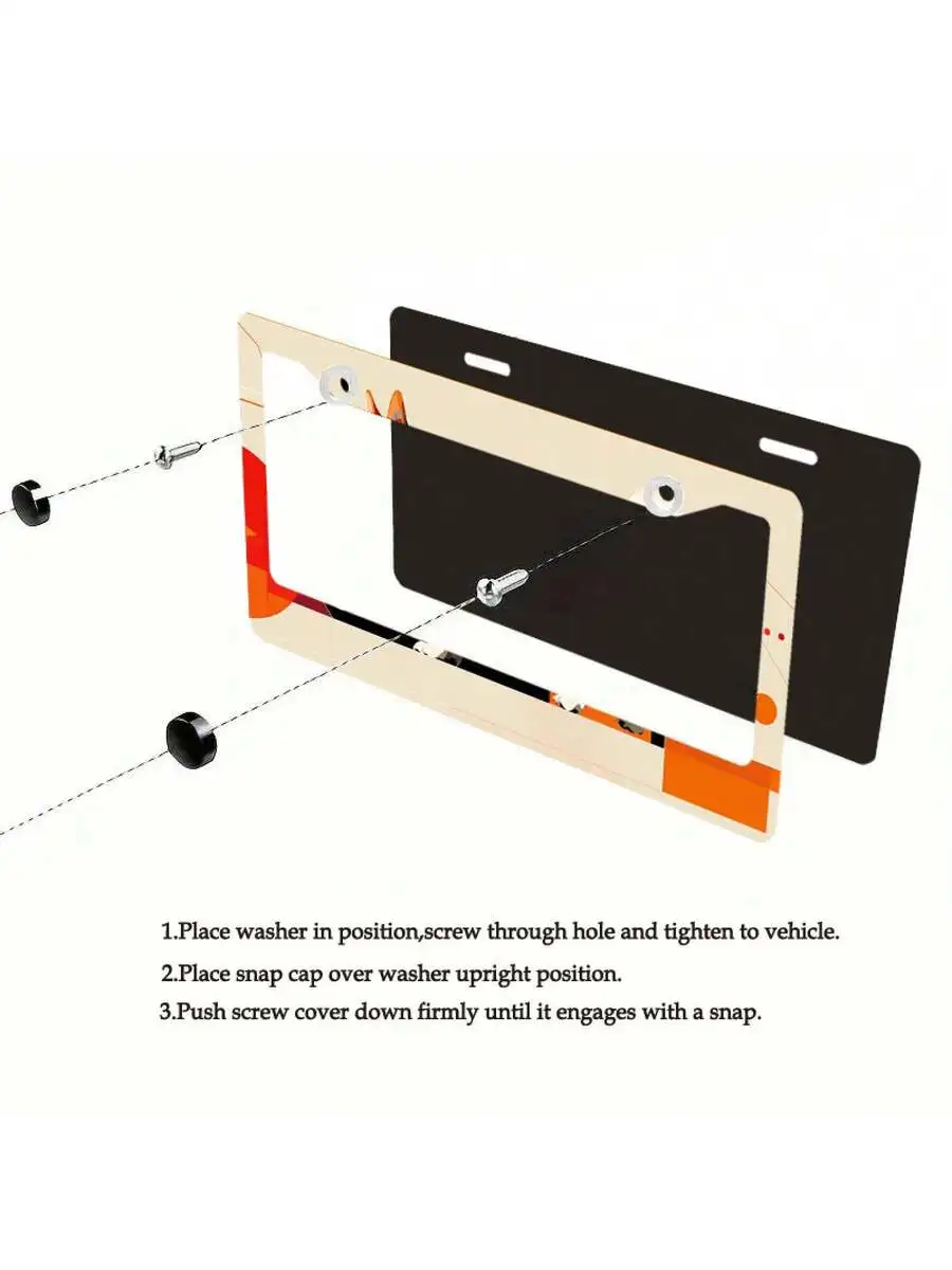 Aluminum License Plate Frame With Geometric Design And Screws 6.3x12.2 Inches
Aluminum License Plate Frame With Geometric Design And Screws 6.3x12.2 Inches