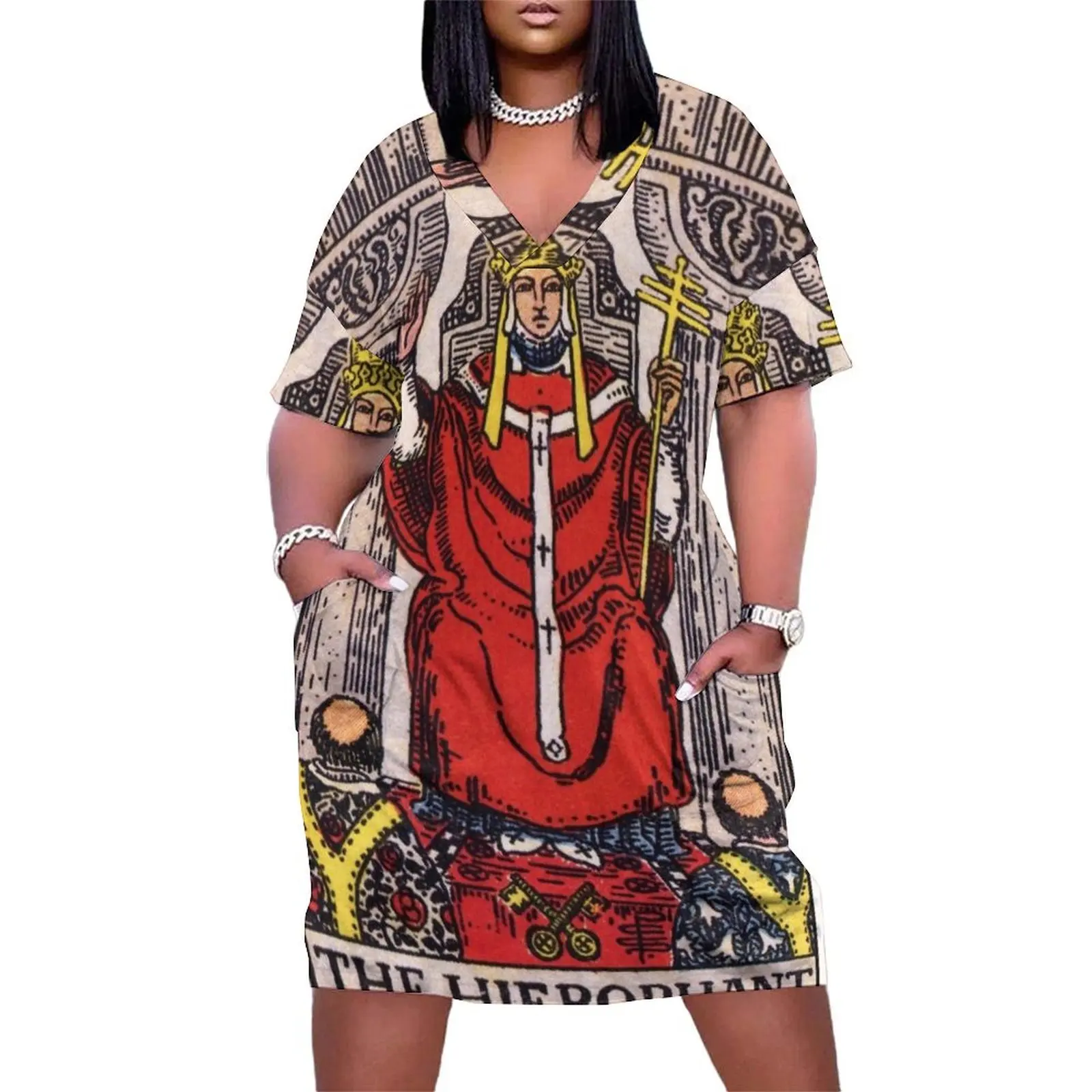 V. The Hierophant Tarot Card Loose Pocket Dress summer women's dress 2025 elegant dresses plus sizes
V. The Hierophant Tarot Card Loose Pocket Dress summer women's dress 2025 elegant dresses plus sizes