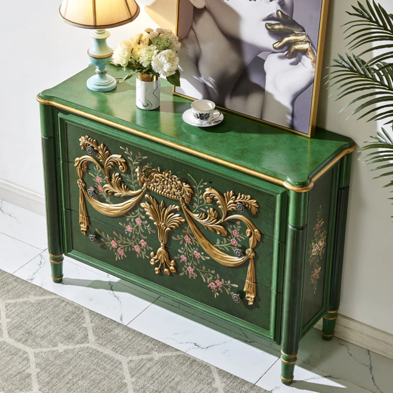 American Light Luxury Chest of Drawers Solid Wood Decorative Cabinet European Bedroom Storage Storage Retro Living Room Cabinet
American Light Luxury Chest of Drawers Solid Wood Decorative Cabinet European Bedroom Storage Storage Retro Living Room Cabinet