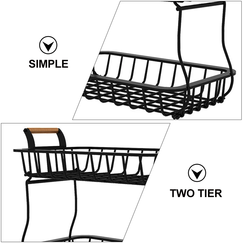 1pc Drain Rack Fruit Basket Black Vegetable Kitchen Storage Double Layer Detachable Design Versatile Practical Long Lasting
1pc Drain Rack Fruit Basket Black Vegetable Kitchen Storage Double Layer Detachable Design Versatile Practical Long Lasting