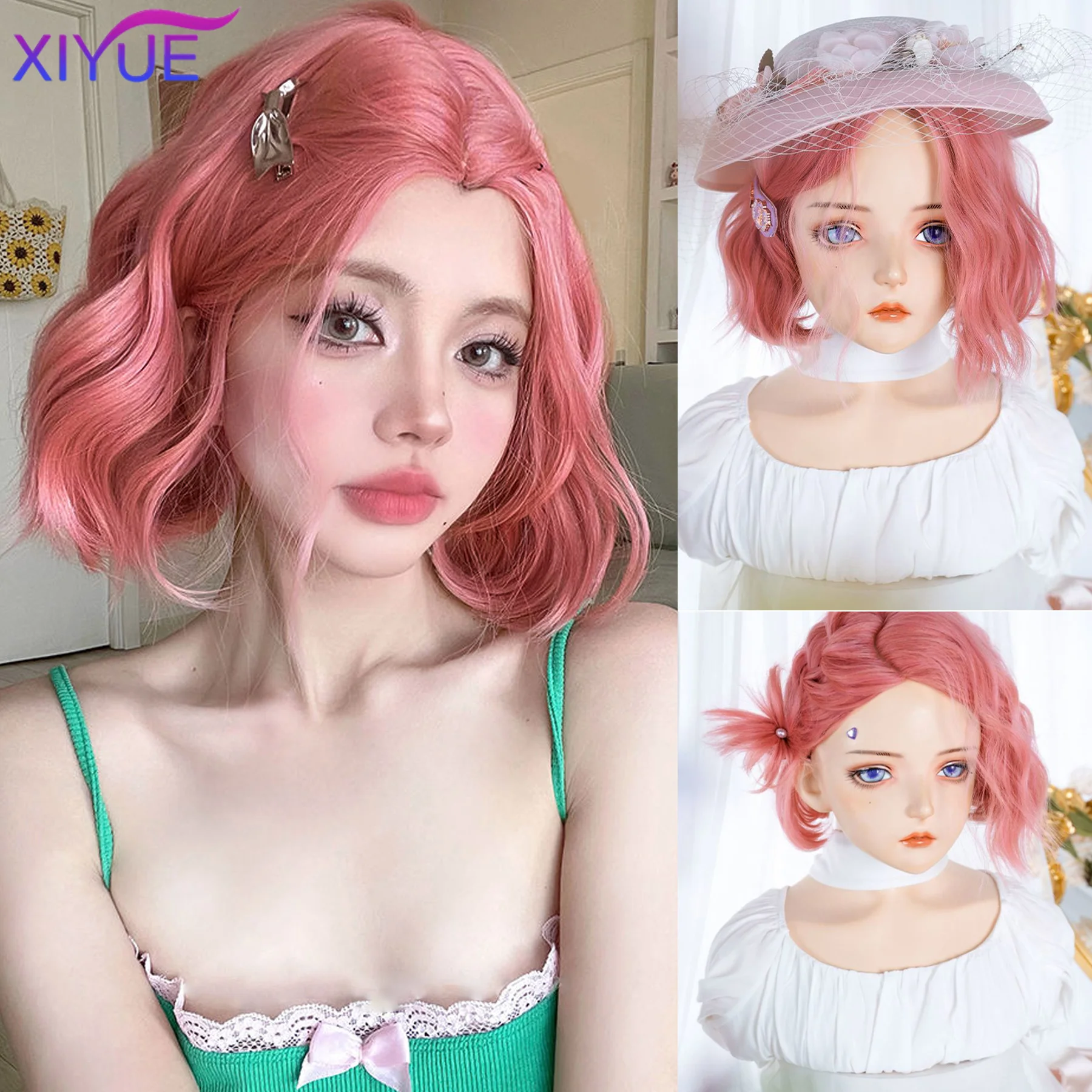 XIYUE синтетические розовые синтетические парики BOBO, короткий парик из натуральных волнистых волос для женщин, вечерние, повседневные, высокая плотность, термостойкие
XIYUE синтетические розовые синтетические парики BOBO, короткий парик из натуральных волнистых волос для женщин, вечерние, повседневные, высокая плотность, термостойкие