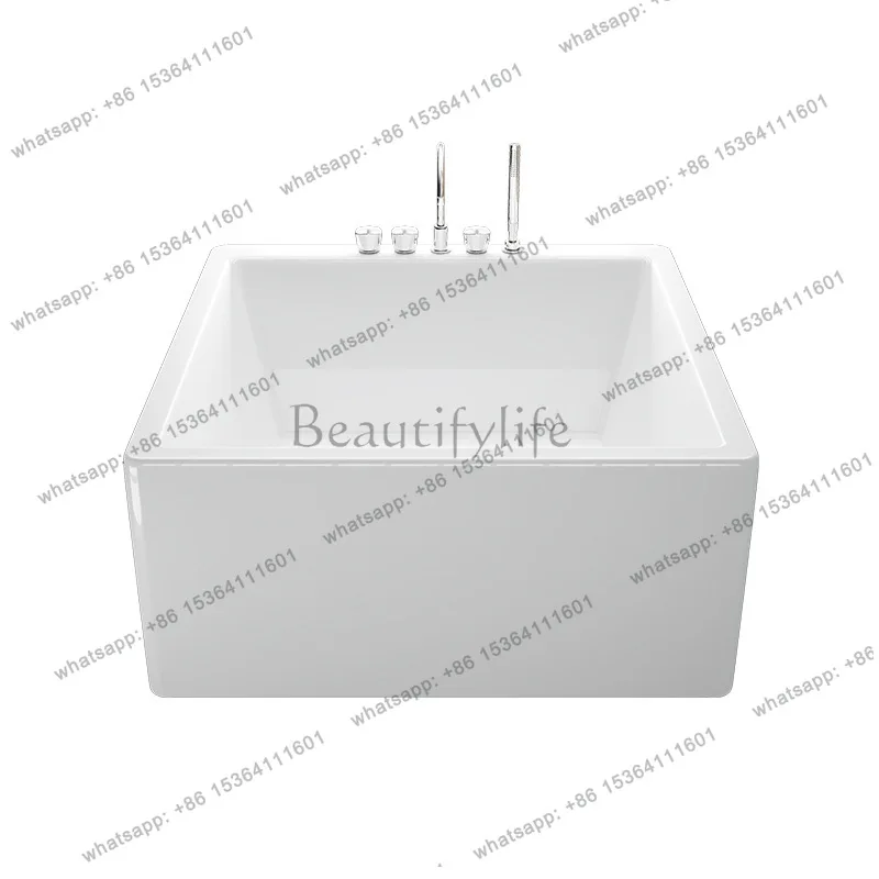 Square can be equipped with cylinder on the faucet hotel household acrylic independent large bathtub 053
Square can be equipped with cylinder on the faucet hotel household acrylic independent large bathtub 053