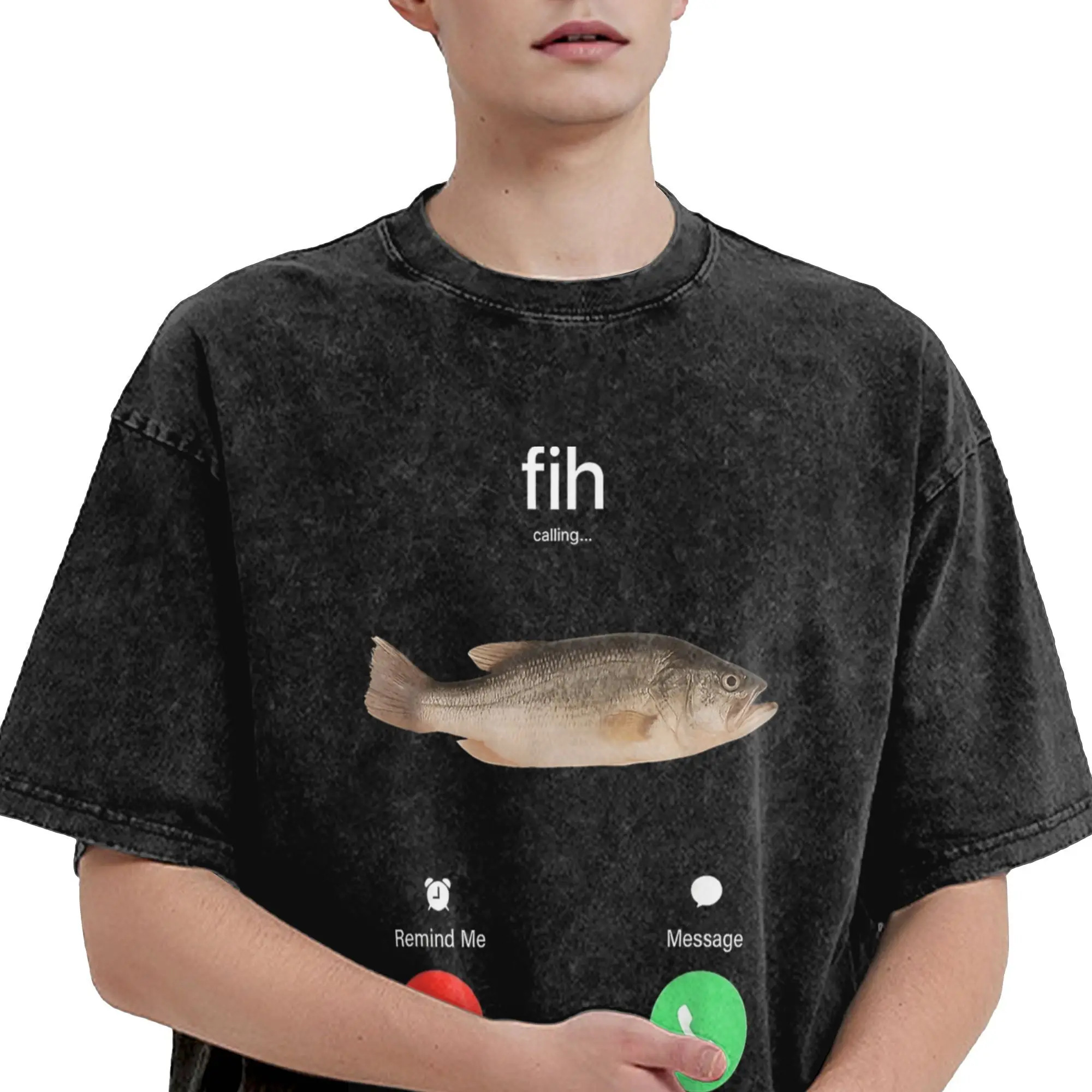 Couple T-Shirt Fih Calling Remind me Message Decline Accept Phone Call Fish meme Washed T-Shirts Popular Clothes Dropshipping
Couple T-Shirt Fih Calling Remind me Message Decline Accept Phone Call Fish meme Washed T-Shirts Popular Clothes Dropshipping
