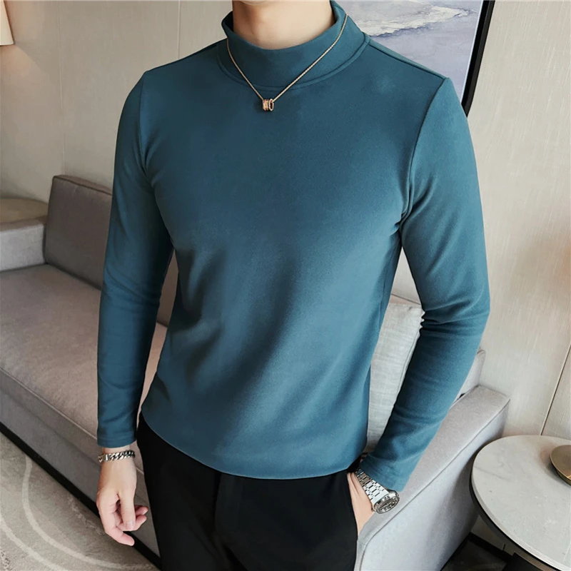 Autumn and Winter Men's Half Turtleneck Thickened Velvet Sleeves Slim Double-sided Velvet Bottoming Shirt T-shirt
Autumn and Winter Men's Half Turtleneck Thickened Velvet Sleeves Slim Double-sided Velvet Bottoming Shirt T-shirt