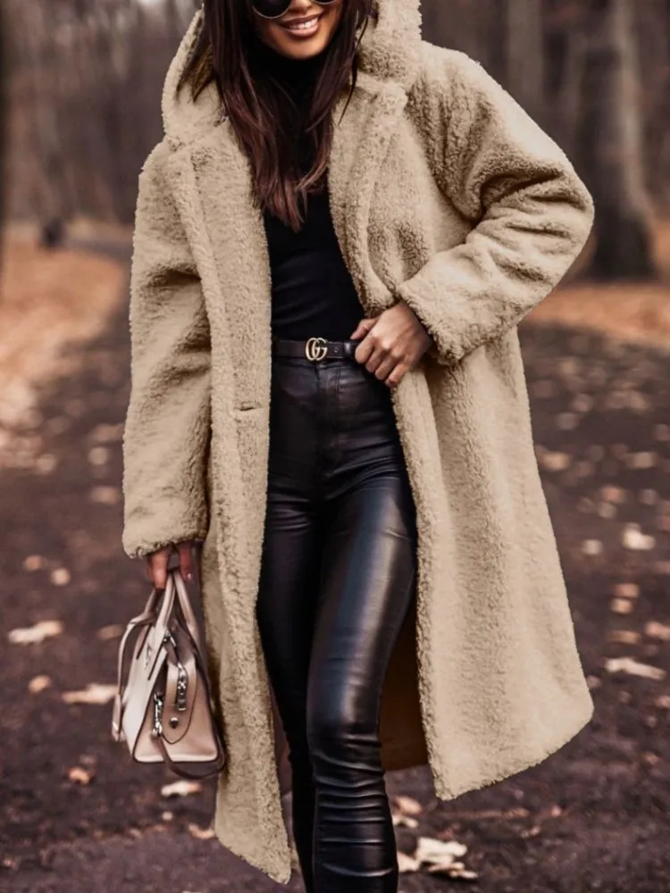 New Autumn And Winter Fashion Long Solid Color Long-sleeved Tweed Coat Women's Hooded One-button Comfortable Breathable Coat
New Autumn And Winter Fashion Long Solid Color Long-sleeved Tweed Coat Women's Hooded One-button Comfortable Breathable Coat