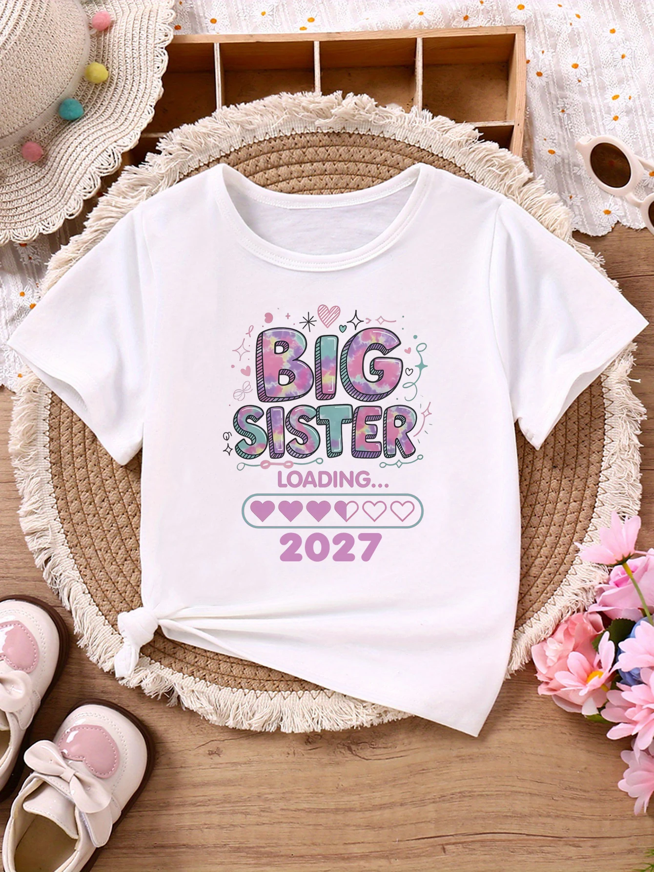 Cool I Am Going To Be A Big Sister 2027 Printed Girls T Shirt Pregnancy Announcement T-Shirt Kawaii Kids Clothes
Cool I Am Going To Be A Big Sister 2027 Printed Girls T Shirt Pregnancy Announcement T-Shirt Kawaii Kids Clothes