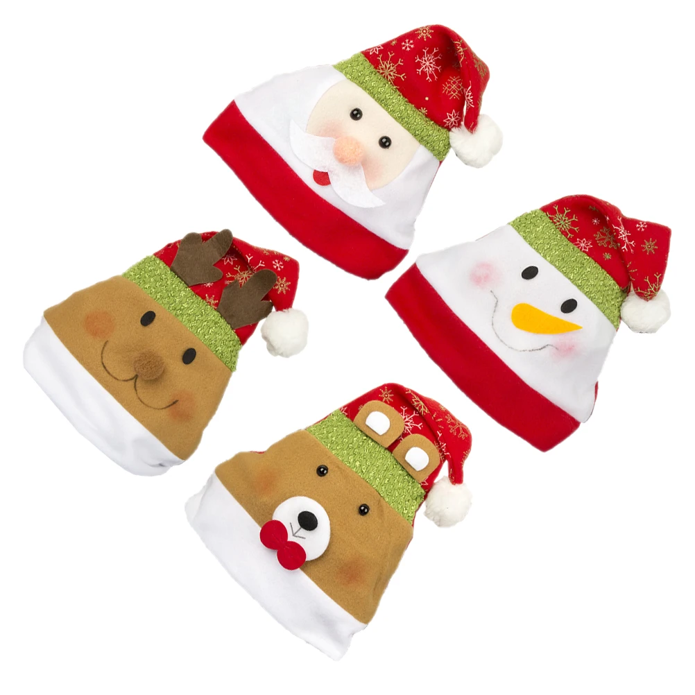 4Pcs Christmas Hats Adults Headdress Party Supplies Flannelette Costumes Cosplay Antlers Santa Bear Snowman Theme Accessories
4Pcs Christmas Hats Adults Headdress Party Supplies Flannelette Costumes Cosplay Antlers Santa Bear Snowman Theme Accessories