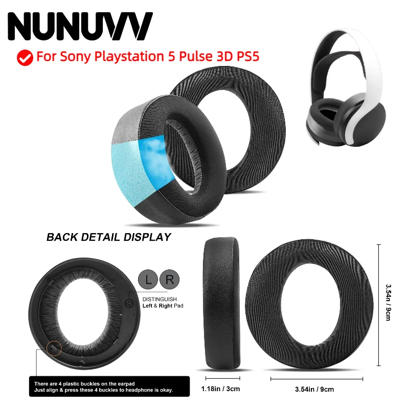 Cooling Gel Football mesh memory sponge Ear Pads for Sony Playstation 5 Pulse 3D PS5 Headphones replacement earmuff cushions
Cooling Gel Football mesh memory sponge Ear Pads for Sony Playstation 5 Pulse 3D PS5 Headphones replacement earmuff cushions