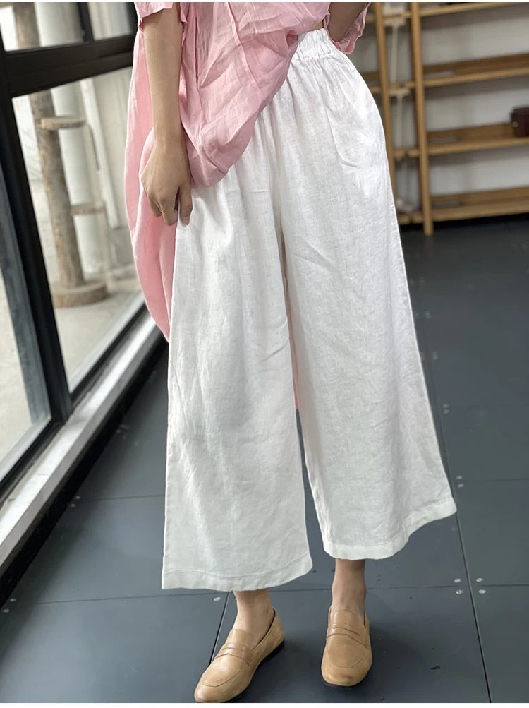 Vintage Cotton Linen Wide Leg Pants Women New High Waist Loose Pants Female Solid Casual Trousers Pantalones E8908
Vintage Cotton Linen Wide Leg Pants Women New High Waist Loose Pants Female Solid Casual Trousers Pantalones E8908