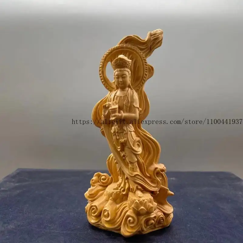 Hand-Carved Yellow Sandalwood Guanyin Bodhisattva Woodcraft Home Decorative Figurine for Peace Blessing
Hand-Carved Yellow Sandalwood Guanyin Bodhisattva Woodcraft Home Decorative Figurine for Peace Blessing