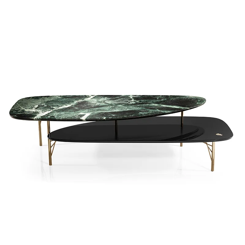 Italian light luxury post-modern special-shaped coffee table designer creative Prada green stone living room furniture
Italian light luxury post-modern special-shaped coffee table designer creative Prada green stone living room furniture