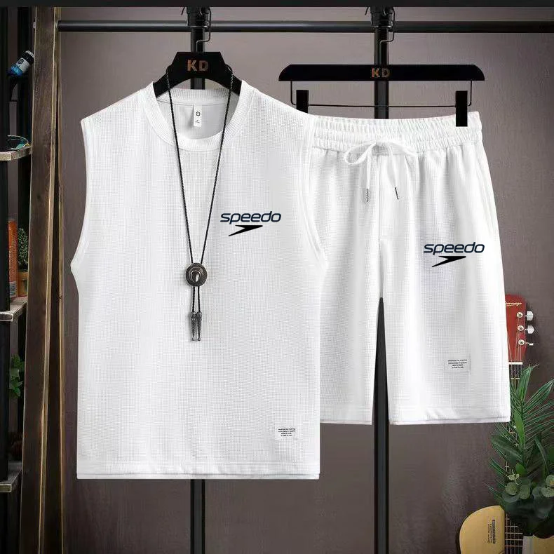 2025 Мужская мода, повседневный комплект вафельного жилета, комплект из двух предметов, летний трендовый жилет с принтом, размер S-3XL 
2025 Мужская мода, повседневный комплект вафельного жилета, комплект из двух предметов, летний трендовый жилет с принтом, размер S-3XL