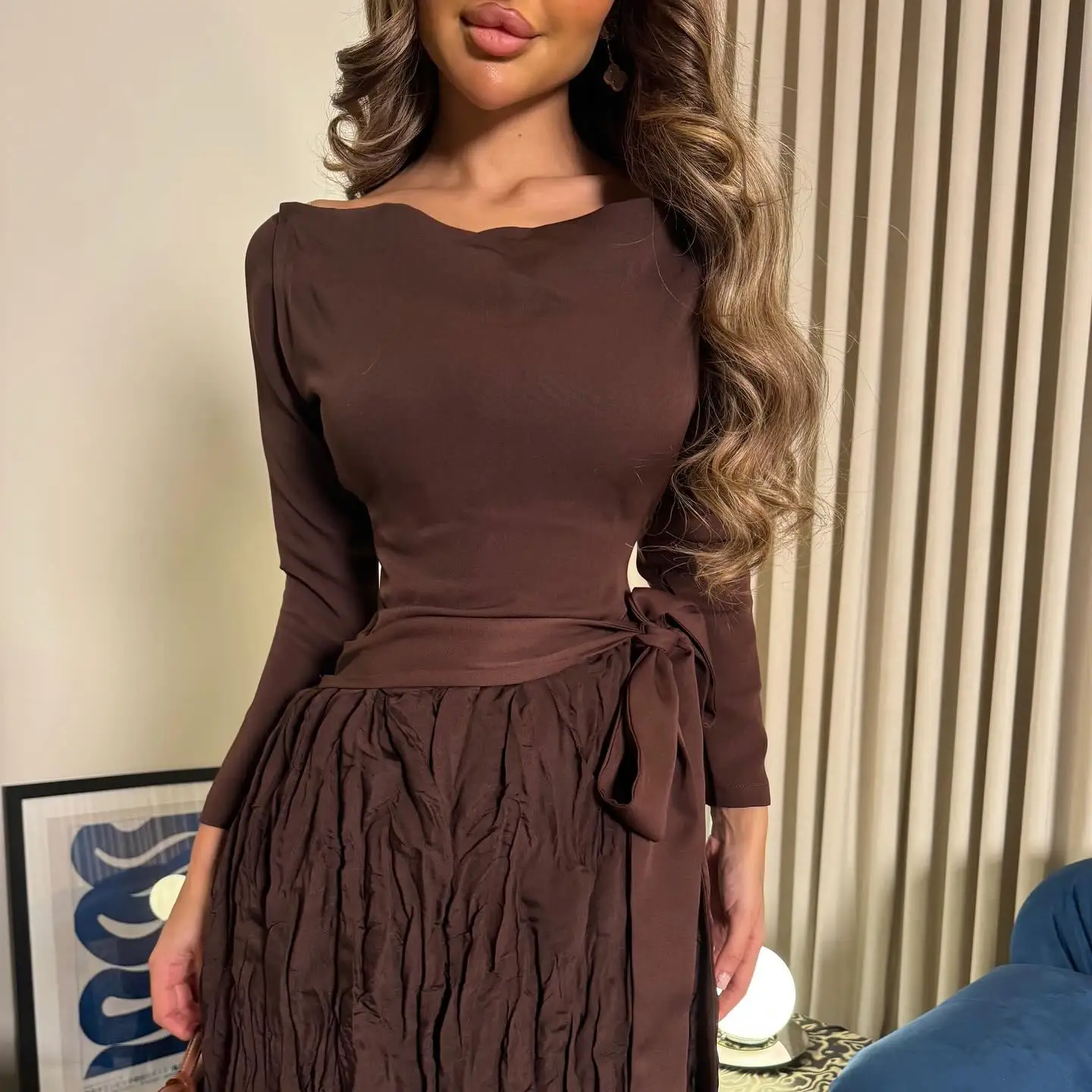 Customized Exquisite Jersey Celebrity Gowns Modern Crew Neck Long Sleeves Evening Dress Simple Straight Belt Party Dresses
Customized Exquisite Jersey Celebrity Gowns Modern Crew Neck Long Sleeves Evening Dress Simple Straight Belt Party Dresses