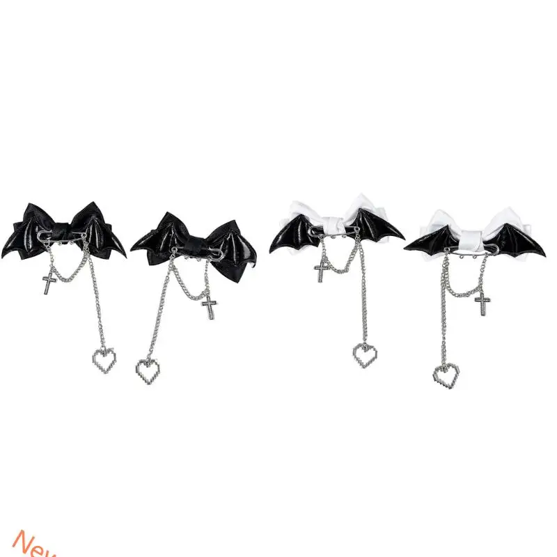 1 Pair Gothic Bat Wing Hair Clip With Chain Heart Bowknot Design For Cosplay Party Anime Event and Daily Wear LXAD
1 Pair Gothic Bat Wing Hair Clip With Chain Heart Bowknot Design For Cosplay Party Anime Event and Daily Wear LXAD