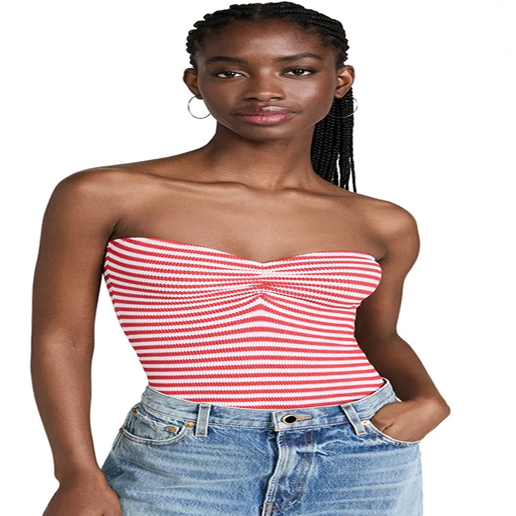 2022 Spring/Summer New Sexy Striped Sweater Knitted Strap Strapless Tank Top Women's Clothing
2022 Spring/Summer New Sexy Striped Sweater Knitted Strap Strapless Tank Top Women's Clothing