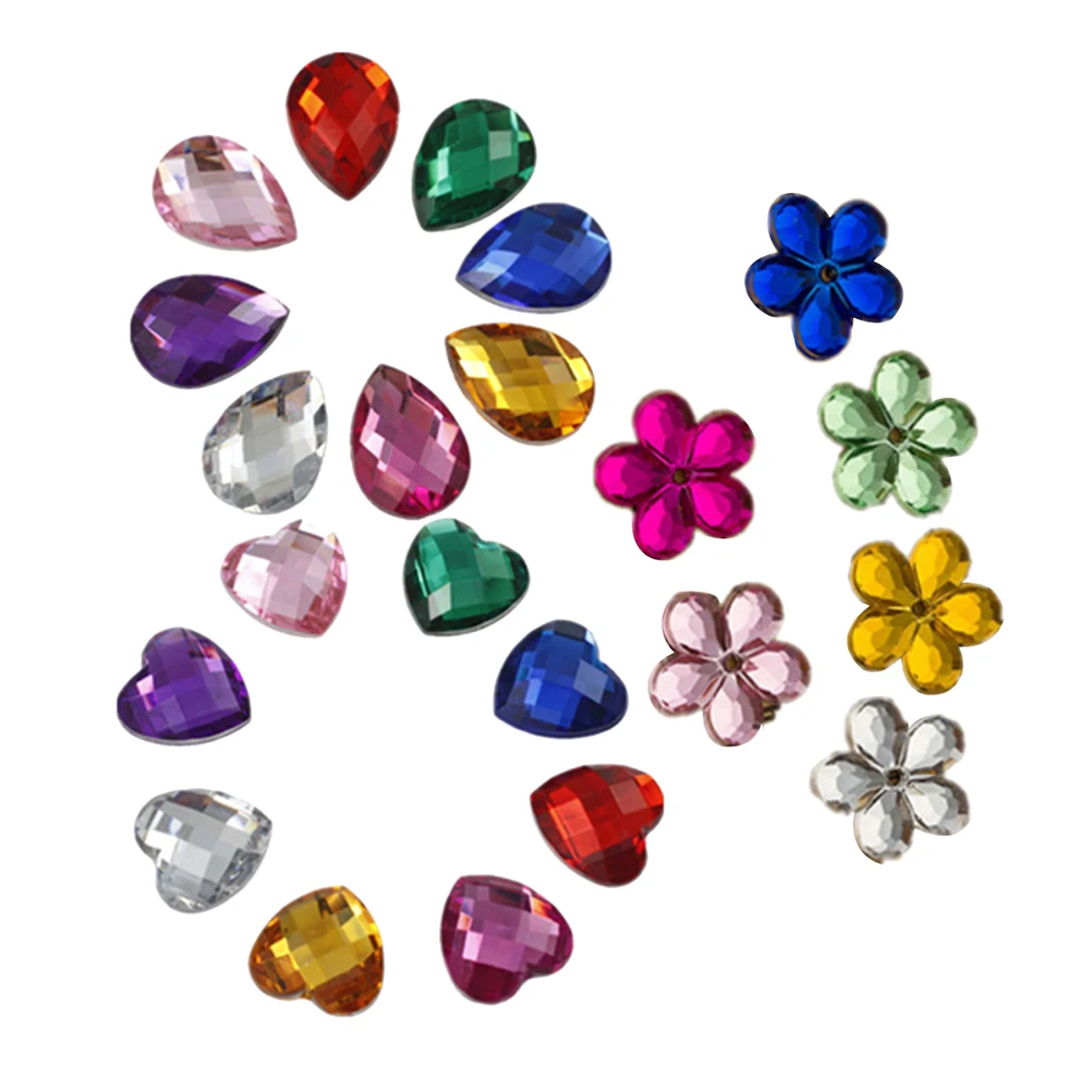 300 Pcs Acrylic Flatback Rhinestones Heart Plum Blossom Water Drop Gems Multicolor Jewelry Craft Supplies DIY Decorations 
300 Pcs Acrylic Flatback Rhinestones Heart Plum Blossom Water Drop Gems Multicolor Jewelry Craft Supplies DIY Decorations