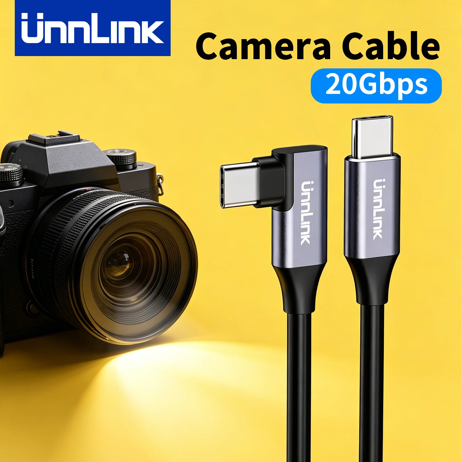 Unnlink USB-C Camera Connection Cable USB C Right Angle Tethering Cable Fast Data Transfer and Live Preview for Canon Nikon Sony
Unnlink USB-C Camera Connection Cable USB C Right Angle Tethering Cable Fast Data Transfer and Live Preview for Canon Nikon Sony