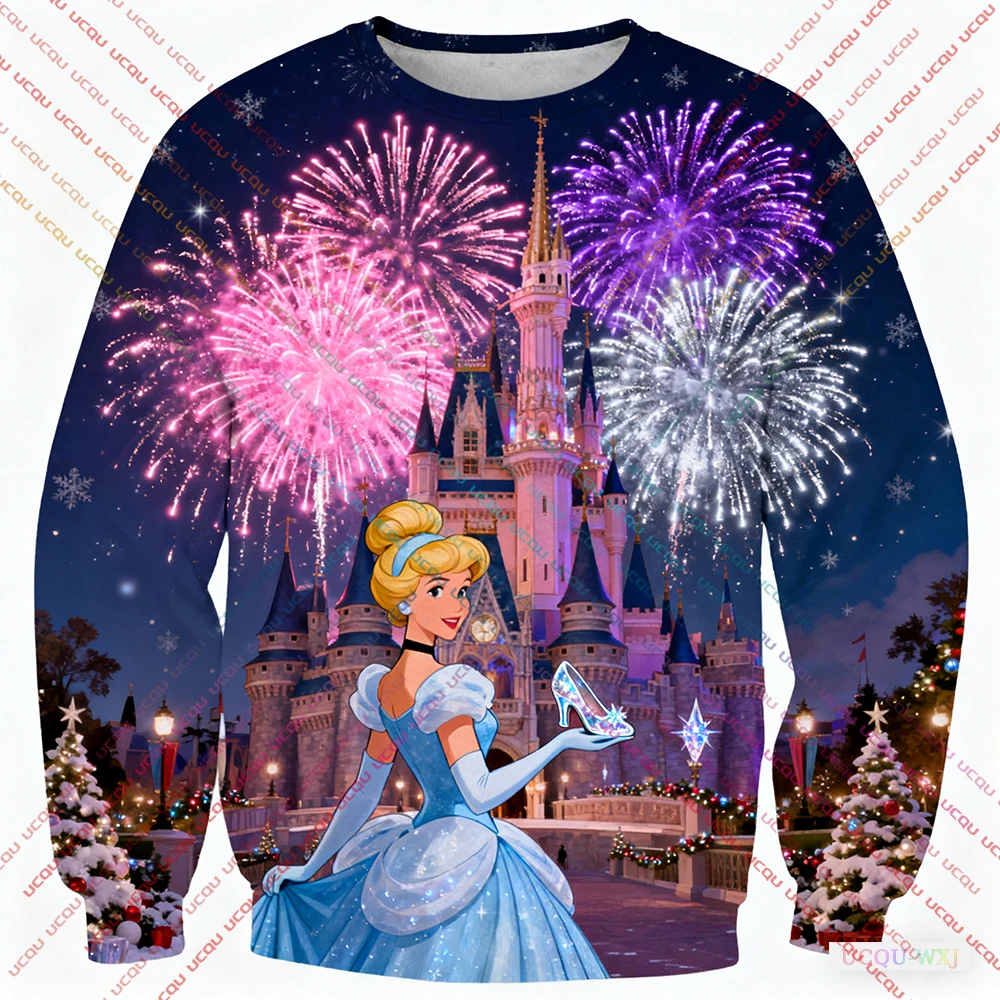 Рождественские принцессы Диснея, женская чистая толстовка, толстовка с капюшоном, модные повседневные брюки, уличная одежда больших размеров с уникальным принтом
Рождественские принцессы Диснея, женская чистая толстовка, толстовка с капюшоном, модные повседневные брюки, уличная одежда больших размеров с уникальным принтом