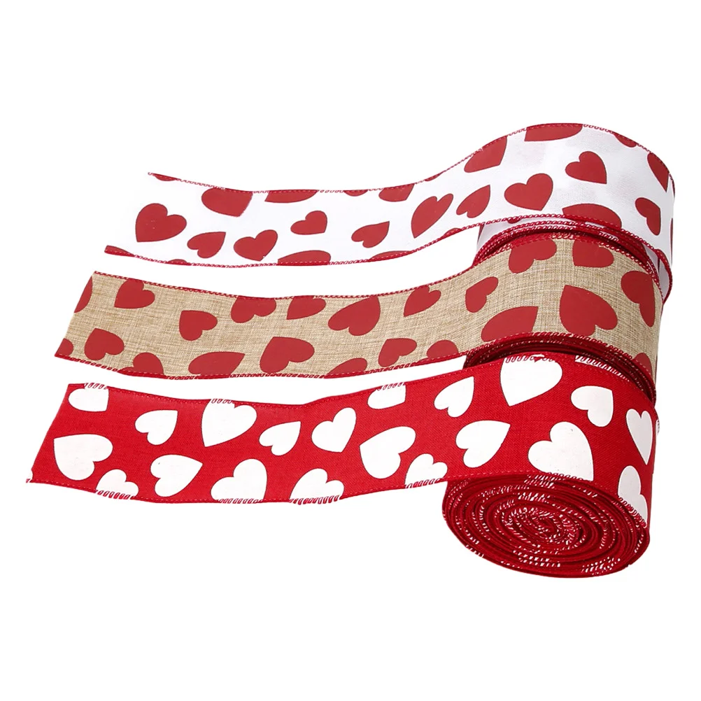 3 Rolls Love Ribbon Flower Garland Valentine's Day Ribbons for Crafts Wreath Valentines Wired Decor Iron Gift Wrapping
3 Rolls Love Ribbon Flower Garland Valentine's Day Ribbons for Crafts Wreath Valentines Wired Decor Iron Gift Wrapping
