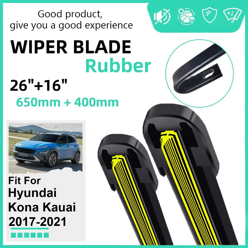 Rubber Car Wiper Blades for Hyundai Kona Kauai 2017-2021 Front Windscreen Windshield Rubber Car Accessories 2020 2021
Rubber Car Wiper Blades for Hyundai Kona Kauai 2017-2021 Front Windscreen Windshield Rubber Car Accessories 2020 2021