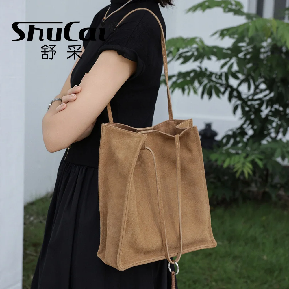 Genuine Grade Cow Leather Women's Shoulder Bag Luxury Designer Brand Suede Ladies Handbag Large Capacity Underarm Buket Bags New
Genuine Grade Cow Leather Women's Shoulder Bag Luxury Designer Brand Suede Ladies Handbag Large Capacity Underarm Buket Bags New