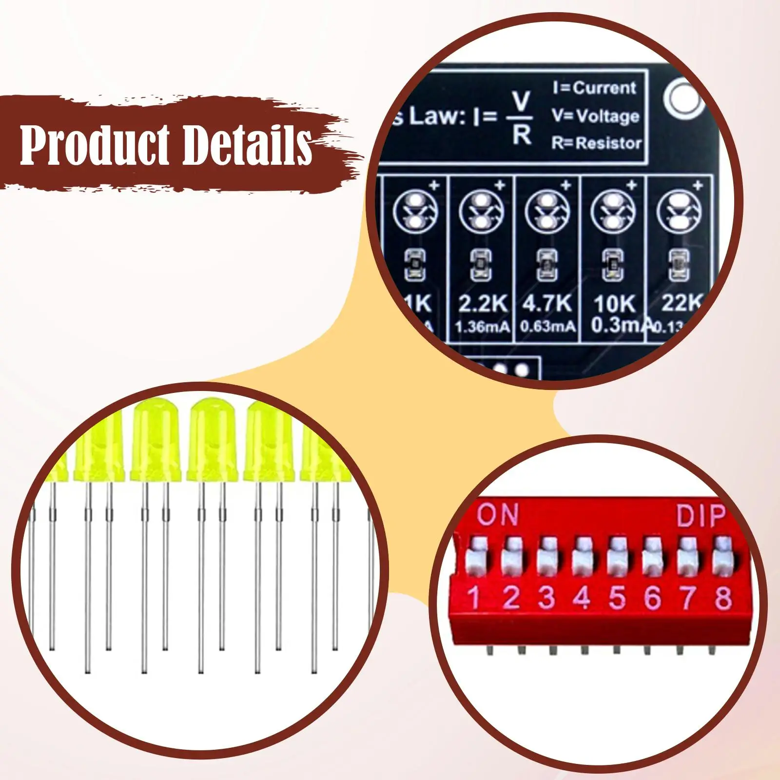 Ohms Law Learning DIY Soldering Practice Kit Simple Electronic Training Easy Install Circuit Board for Student Classroom Lab
Ohms Law Learning DIY Soldering Practice Kit Simple Electronic Training Easy Install Circuit Board for Student Classroom Lab
