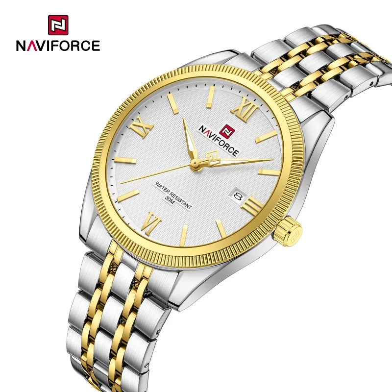 NAVIFORCE NFWristwatch Quartz Calendar 30M Waterproof Date Display Steel Band Casual Male Business Watch
NAVIFORCE NFWristwatch Quartz Calendar 30M Waterproof Date Display Steel Band Casual Male Business Watch