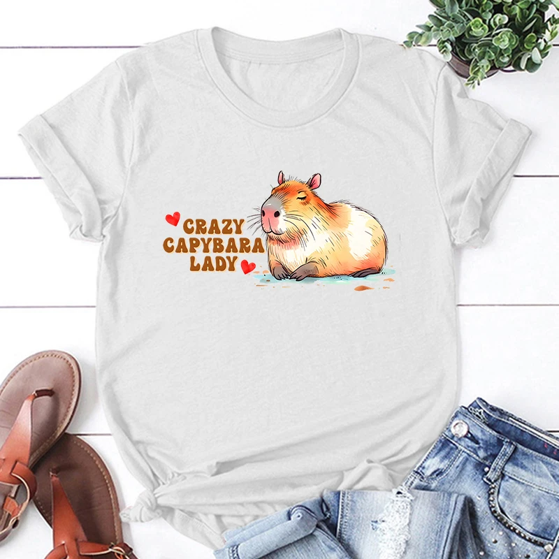 New Men Women Fashion Short Sleeve Tee Shirt Crazy Capybara Lady Print T Shirt Casual Loose Summer Cool T-Shirt Top Plus Size
New Men Women Fashion Short Sleeve Tee Shirt Crazy Capybara Lady Print T Shirt Casual Loose Summer Cool T-Shirt Top Plus Size