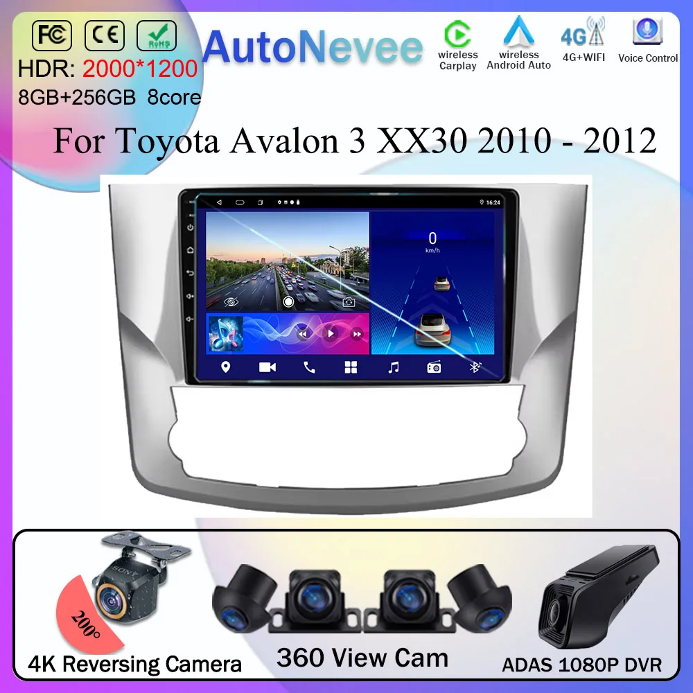 Carplay For Toyota Avalon 3 XX30 2010 - 2012 Android 13 Auto Radio Multimedia Player GPS Navigation 5G WIFI BT No 2Din DVD
Carplay For Toyota Avalon 3 XX30 2010 - 2012 Android 13 Auto Radio Multimedia Player GPS Navigation 5G WIFI BT No 2Din DVD