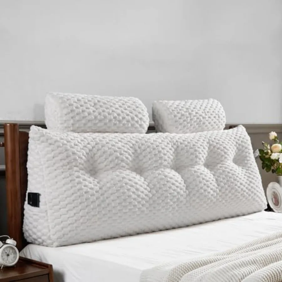 Wedge Headboard Pillow - Bed Wedge Pillow for Headboard Triangular Headboard Pillow with Neck Roll Pillow-Large Bolster Pillow
Wedge Headboard Pillow - Bed Wedge Pillow for Headboard Triangular Headboard Pillow with Neck Roll Pillow-Large Bolster Pillow