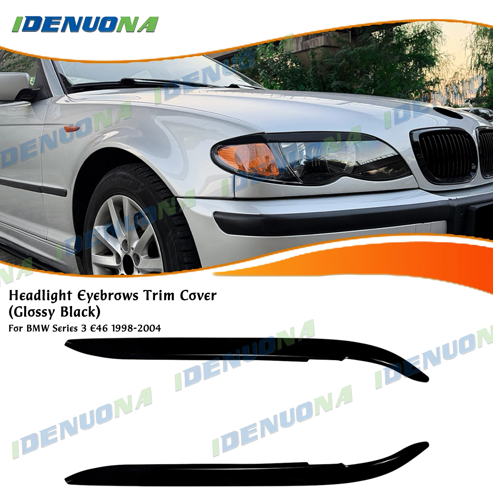 For BMW 3 Series E46 1998-2004 Headlight Eyebrow Trim Front Eyelid Cover
For BMW 3 Series E46 1998-2004 Headlight Eyebrow Trim Front Eyelid Cover