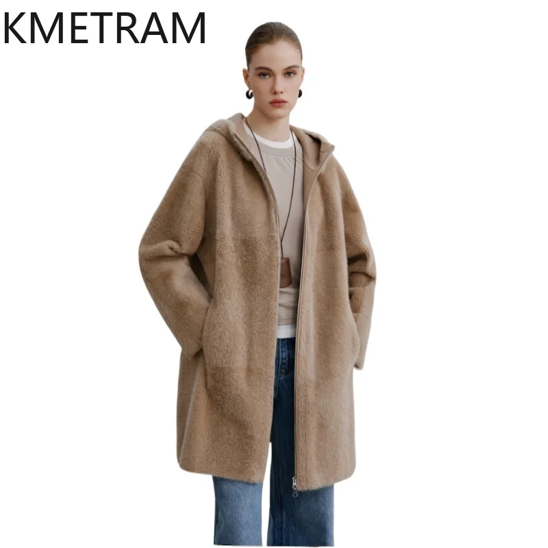 KMETRAM 100% натуральная овчина лагон с мехом, женская куртка средней длины с капюшоном, шуба из натурального меха, зимняя одежда 2026
KMETRAM 100% натуральная овчина лагон с мехом, женская куртка средней длины с капюшоном, шуба из натурального меха, зимняя одежда 2026