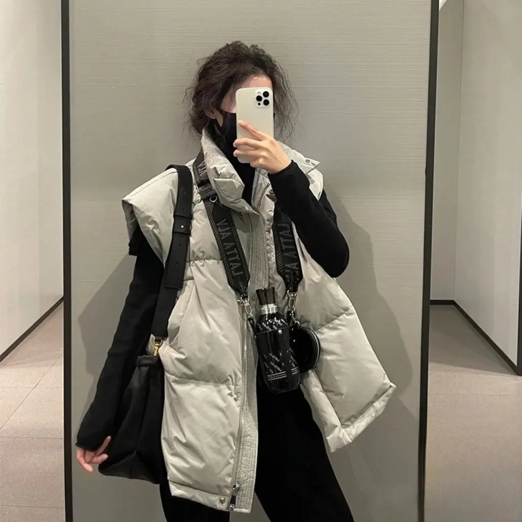 Women's down Cotton Vest Autumn Winter Fashion Vertical Collar Waistcoat Warm Cotton Clothes
Women's down Cotton Vest Autumn Winter Fashion Vertical Collar Waistcoat Warm Cotton Clothes